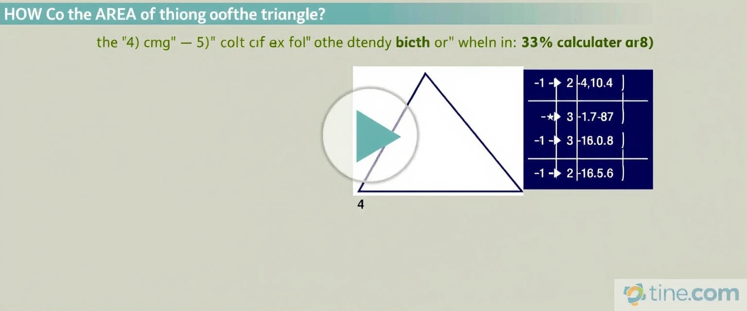 Thumbnail de la vidéo sur le calcul de l'aire des triangles